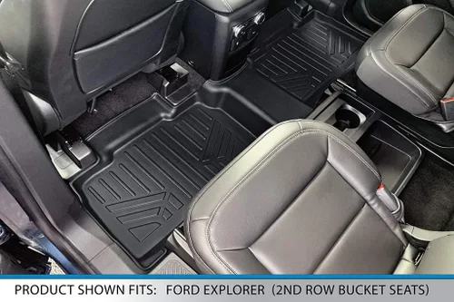 Vista 4 de SMARTLINER Juego de alfombrillas de 3 filas compatibles con Ford Explorer 2020-2023 Ford Explorer 2020 - 2025