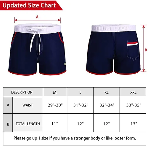 Vista 4 de letsqk de los hombres bañadores de Sexy pantalones cortos Surf Traje de baño natación para hombre