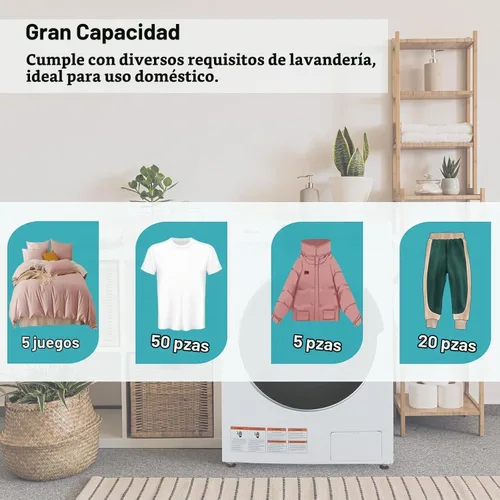 Vista 4 de Smad Combinación de lavadora y secadora todo en uno, 2.7 pies cúbicos de carga frontal sin ventilación en una lavadora de 26 libras, 16 ciclos, 24