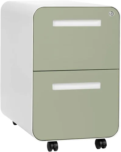 Vista 11 de Laura Davidson Furniture Stockpile - Archivador móvil de 2 cajones con cerradura, archivador de metal para debajo del escritorio, carpetas