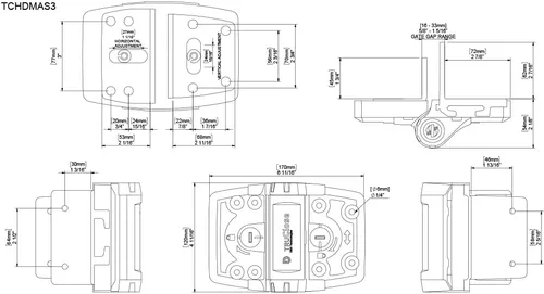 Vista 7 de D&D Technologies TCHDMA1S3BT TruClose Bisagras de puerta resistentes multiajustables, cierre automático, ajustable en 3 direcciones, para puertas