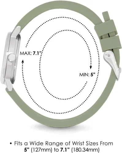 Vista 3 de Speidel Scrub Petite Watch Made for Doctors, Nurses, EMT, Surgeons and Students wRed Second Hand in Scrub Matching