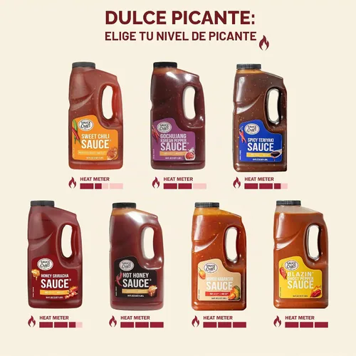 Vista 4 de Sauce Craft de Ventura Foods Blazin' Ghost Pepper - Salsa picante, 0.5 galones Pimienta fantasma caliente con pimentón ahumado y ajo para alas