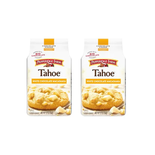 Vista 9 de Pepperidge Farm Tahoe Galletas crujientes de chocolate blanco y nuez de macadamia, bolsa de 7.2 onzas (8 galletas)