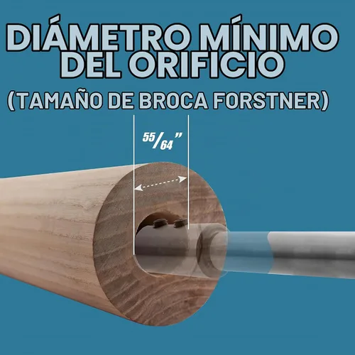 Vista 6 de Fulton - Extensión de broca Forstner de 6 pulgadas de largo para añadir más de 5, 6 y 8 pulgadas
