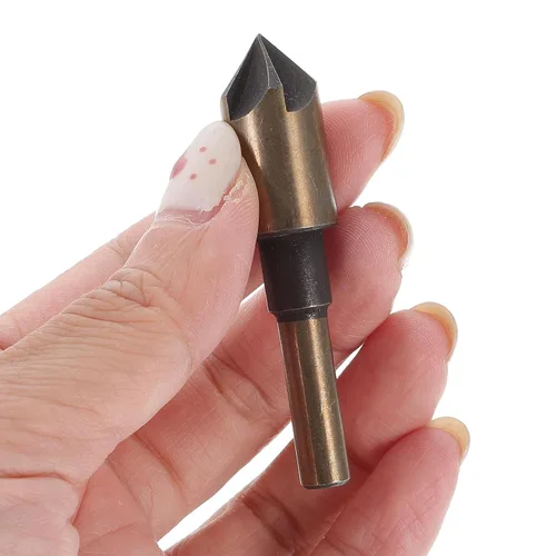 Vista 3 de Countersink Drill Bit Set with Mill Cutter Bits for Woodworking and High-Speed Steel Construction with Oxidized Gold Finish Precision Ground for