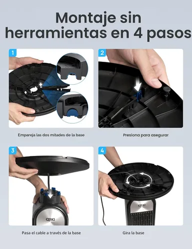 Vista 7 de Dreo - Ventilador de torre para dormitorio, DC actualizado de 9 velocidades 25dB ultrasilencioso, ventilador de piso, ventiladores oscilantes de 90°