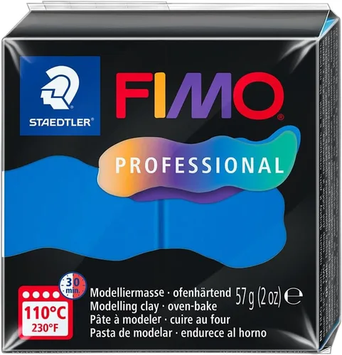Vista 11 de STAEDTLER Arcilla de modelado de polímero FIMO Professional - Arcilla para hornear al horno - Negro, 2.01 oz - 1 bloque, 8040-9