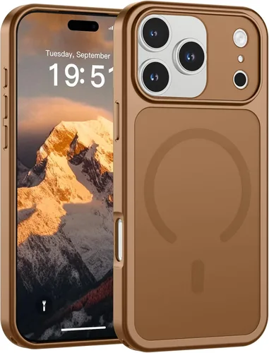 Vista 49 de SUPFINE Funda magnética para iPhone 11 Pro Max (compatible con MagSafe) (protección contra caídas de grado militar), delgada, translúcida mate, a