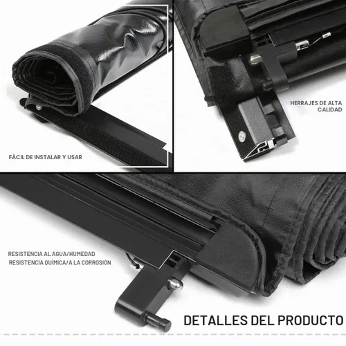 Vista 6 de Cubierta enrollable y suave para caja de camioneta Compatible con Toyota Tundra 2000-2006 Fleetside (No para Stepside) Caja de 6.5 pies
