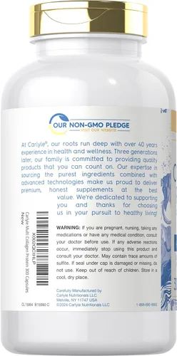 Vista 3 de Carlyle Cápsulas de proteína de colágeno múltiple de 2000 mg 300