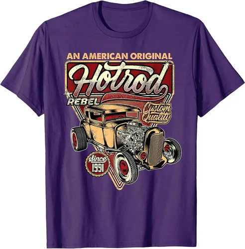Vista 54 de Camiseta vintage Hot Rod Speed and Power para hombre Asphalt Grey