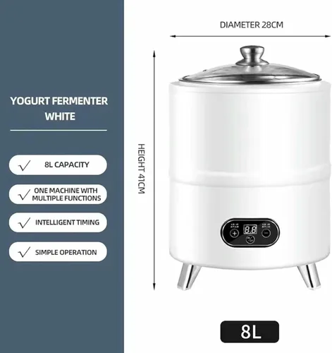 Vista 8 de Commercial Yogurt Fermentation Machine, Automatic LCD Digital Yoghurt Maker Machine, Portable Electric Yogurt Maker for Yogurt, Cheese, Natto