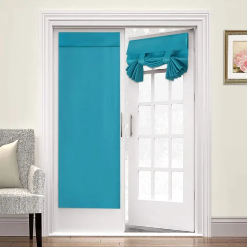 Vista 166 de Turquoize Cortinas Opacas con Aislamiento Térmico Paneles de Tratamiento de Ventanas con Bolsillo para Barra Paneles de Ventana para Ventanas
