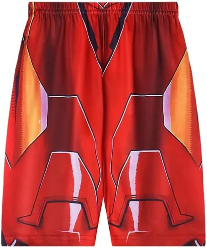 Vista 3 de Boys Hero Sets Kung Fu Taichi Panda & Iron Men Tee Shorts Set & Black Leopard Hoodie Sweatshirt