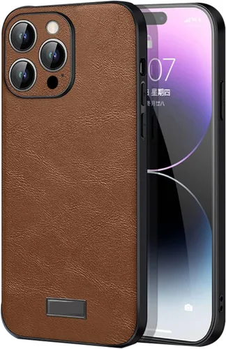 Vista 12 de COOVS Funda para iPhone 14/14 Plus/14 Pro/14 Pro Max, funda de cuero de lujo premium clásica para negocios, funda delgada para teléfono