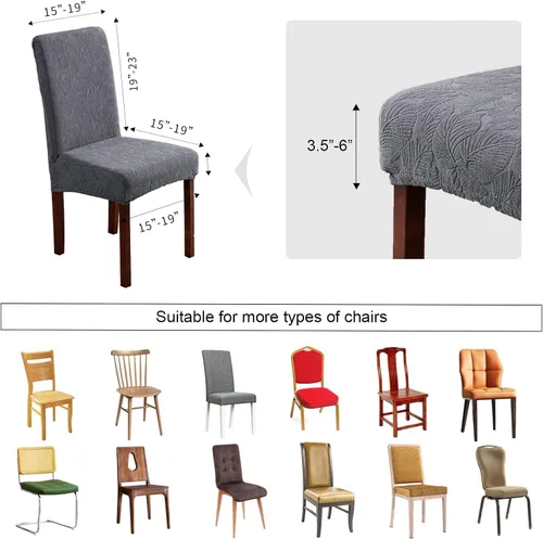Vista 55 de Fundas impermeables para sillas de comedor, fundas elásticas para sillas Parsons, para comedor, cocina, funda protectora para silla de comedor