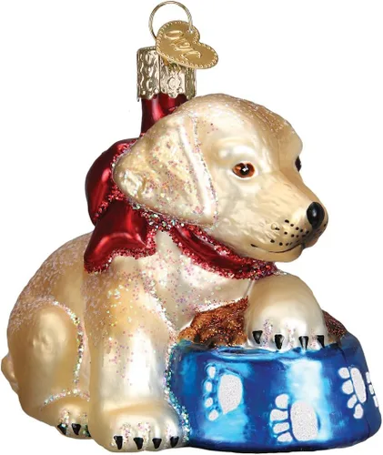 Vista 38 de Old World Christmas - Adorno de bebé blanco de un solo pieza de vidrio soplado para árbol de Navidad, decoración festiva hecha a mano, colección