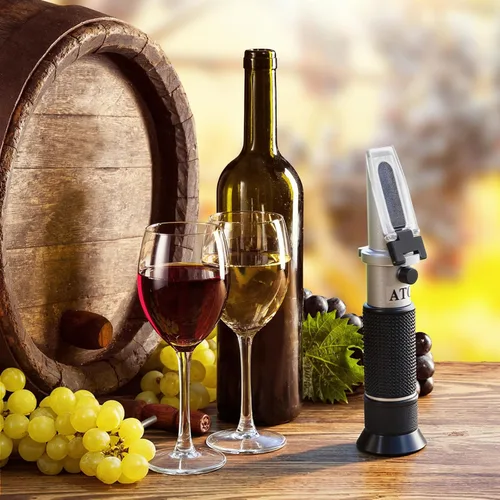 Vista 7 de Refractómetro GYE Brix con ATC, hidrómetro de doble escala para vino y cerveza Brix and specific gravity readings, automatic temperature
