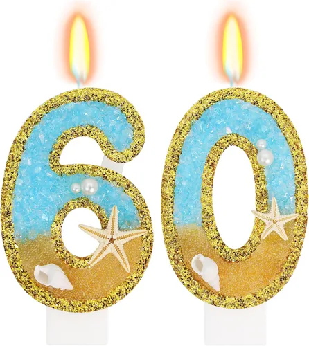 Vista 59 de Vela número 1 de estrella de mar de playa para decoración de pastel Plata