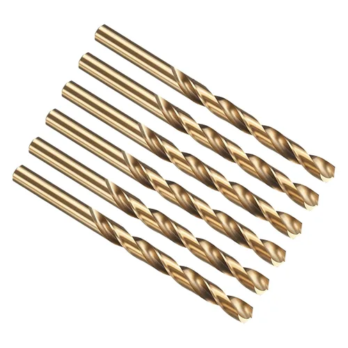 Vista 330 de PATIKIL Broca Jobber de 0.039 in, vástago recto M35 cobalto 5% acero de alta velocidad 135° acabado dorado para metal duro de acero inoxidable - 2