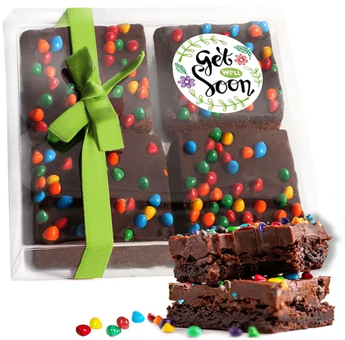 Vista 15 de Cesta de regalo de galletas de brownies de Pascua, regalo de comida de chocolate envuelta individualmente para hombres, mujeres y niños, paquete