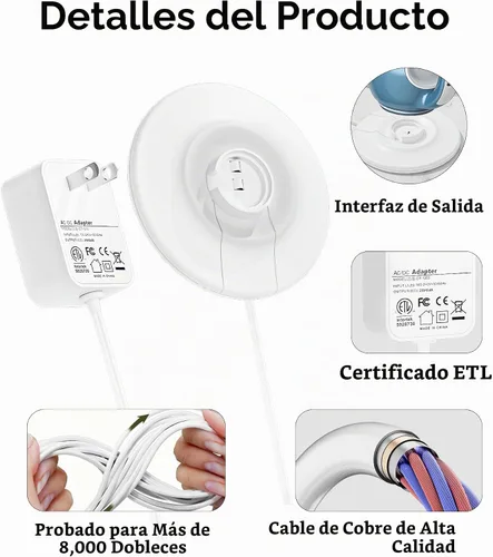 Vista 3 de WUKUR Base de cargador de 23 V para aspiradora de mano Black and Decker CHV1410L Dustbuster, base de carga certificada ETL con protección