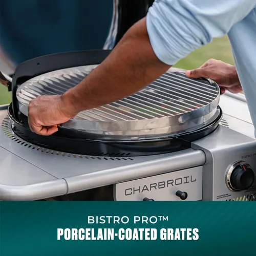Vista 6 de Charbroil Bistro Pro - Parrilla de gas para espacios pequeños y patios, color negro - 25302161