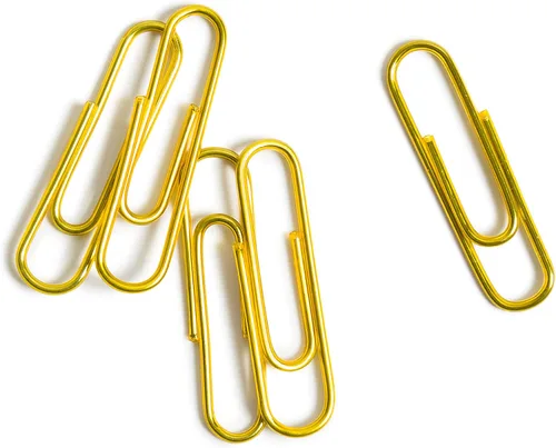 Vista 2 de U Brands Clips para papel, 1000 unidades, clips medianos de 1 pulgada, acabado dorado Oro