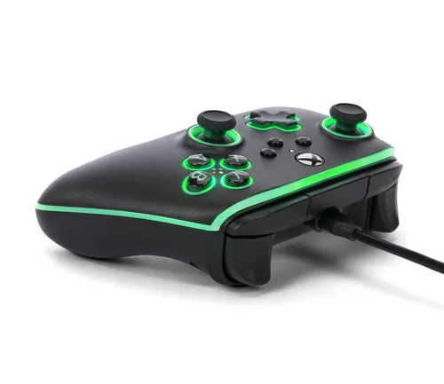 Vista 3 de PowerA Advantage Wired Controller for Xbox Series XS with Lumectra + RGB LED Strip - Black, gamepad, wired video game controller, gaming controller