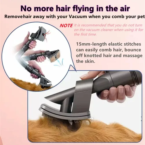 Vista 2 de Kit de accesorios de cepillo de pelo de perro y gato compatible con Dyson V7 (SV11), V8 (SV10), V10 (SV12), V11 (SV14), V15, cepillo de depilación