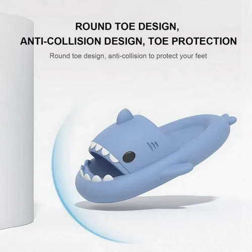 Vista 4 de Sandalias de tiburón, sandalias Cloud Shark para hombres y mujeres, suela gruesa, antideslizantes, suaves, puntera abierta, sandalias