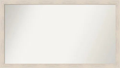 Vista 312 de Amanti Art Espejo personalizado, espejo de baño estrecho Alexandria White Wash, espejo de pared o espejo de tocador de baño sobre el fregadero
