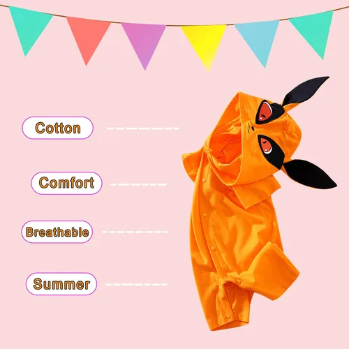 Vista 9 de Lindo mameluco de anime para bebé niño y niña, mameluco para Halloween, cosplay, ropa