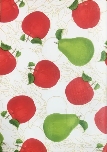 Vista 2 de Better Home Mantel de cocina con diseño de pera de manzana, tela resistente con parte trasera de franela, 52 x 70 pulgadas, oblongo