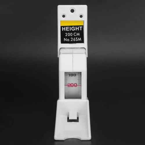 Vista 4 de Cinta métrica de altura, 6.6 ft retráctil para adultos y niños, herramienta de medición de metal para medición de altura (blanco)