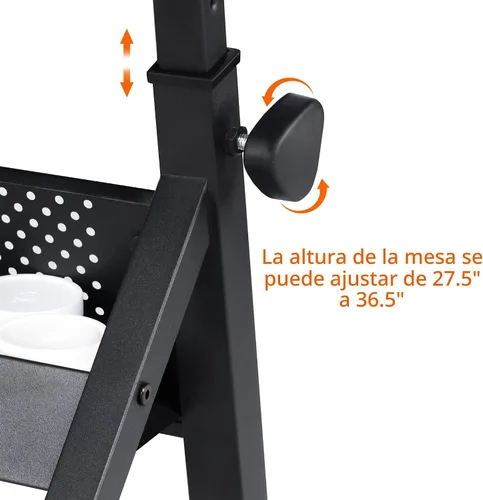 Vista 6 de Yaheetech Mesa de dibujo para artistas, escritorio de dibujo de altura ajustable, escritorio de arte/manualidades, estación de trabajo de pinturas