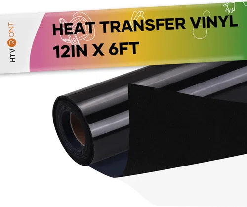 Vista 61 de HTVRONT Vinilo inteligente para planchar, HTV negro, vinilo de transferencia de calor de 13 pulgadas x 3 pies, vinilo HTV compatible con Cricut