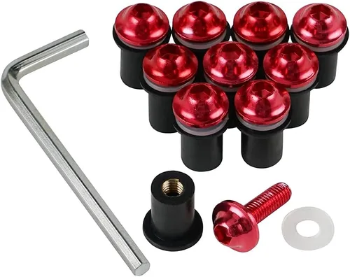 Vista 6 de Kit de tornillos de carenado, tornillos, arandelas, clips, kits de montaje para parabrisas Yamaha T-MAX XP500 T-MAX 530 TMAX560 Tornillos de Negro