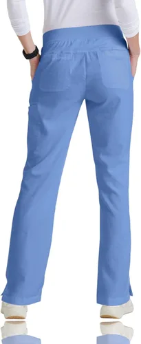 Vista 2 de Grey's Anatomy - Pantalón de uniforme médico de frente plano, con 6 bolsillos, para mujer