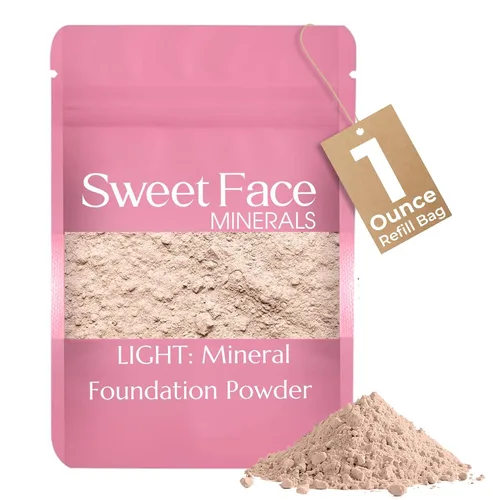 Vista 37 de Sweet Face Minerals - Recambio de polvo de base (BEIGE) (bolsa de 0.42 oz) por Sweet Face Minerals, polvo de maquillaje ligero y mineral suelto
