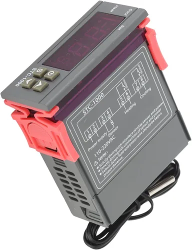 Vista 4 de Jeffergarden STC 1000 - Controlador digital de temperatura, termostato conmutable Celsius Fahrenheit con sensor de 3.3 ft, para acuario, terrario