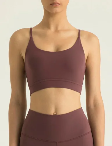 Vista 2 de Colorfulkoala Dreamlux - Sujetadores deportivos con tiras y lazo para mujer, diseño de impacto ligero, para entrenamiento y yoga
