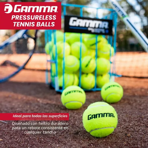Vista 4 de GAMMA Sports Pressureless Tennis Balls, Bags & Boxes, Yellow & Colored Tennis Balls Amarillo