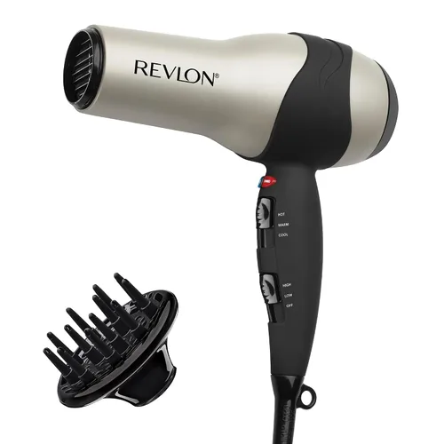 Vista 7 de REVLON Turbo - Secador de pelo 1875 vatios de brillo máximo, secado rápido (plateado), (paquete de 2)