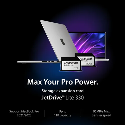 Vista 7 de Transcend - Tarjeta de expansión de almacenamiento JetDrive Lite 330 de 64 GB para MacBook Pro de 13 pulgadas con pantalla Retina (TS64GJDL330)