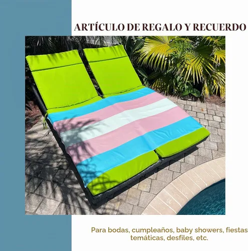 Vista 7 de Bandera trans para pared Tapiz de orgullo transgénero Grande 40 x 60 pulgadas