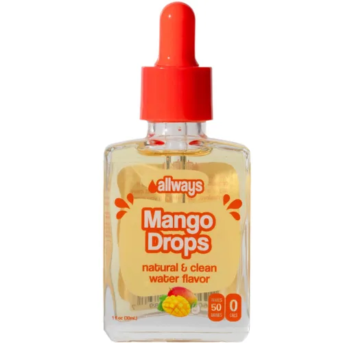 Vista 11 de Allways Drops Potenciador de agua natural de cereza negra Sin azúcar, cero calorías, fruta de monje endulzada Botella de vidrio para hidratación