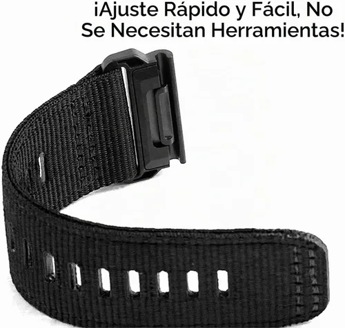 Vista 4 de Abanen Correas de Nylon Resistente para Garmin Fenix 8 51mm / Enduro/Instinct 2X / epix Pro 51mm, Correa Deportiva Ajustable con Cierre de Acero