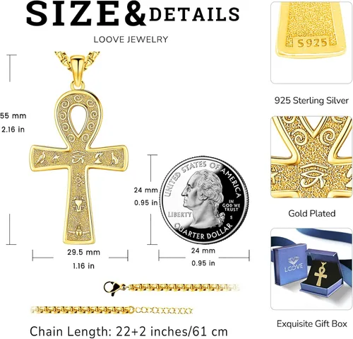 Vista 13 de Collar de pentagrama de plata de ley con triple luna, diosa celta, nudo celta, nudo de brujas, Ankh, sol y luna, Hécate, lilith, Santa Muerte